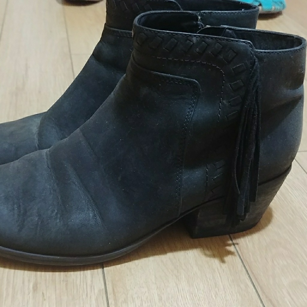 Clarks Black Leather Booties